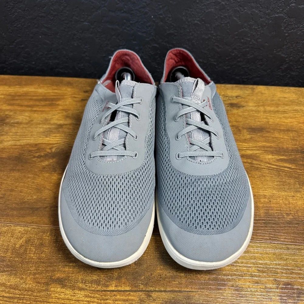 OluKai Moku Pae 10472-25RX Gray Mesh Textile Boat Shoes Mens Size 12